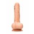 Realistlik Dong 8 - munanditega dildo (20cm) - naturaalne