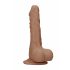 RealRock 20cm elutru dildoga - tume nude