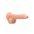 RealRock Dong 9 - elutru, munanditega dildo (23cm) - naturaalne