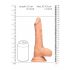 RealRock Dong 9 - elutru, munanditega dildo (23cm) - naturaalne