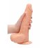 RealRock Dong 9 - elutru, munanditega dildo (23cm) - naturaalne