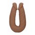 RealRock topelt dildoo 46cm - tume naturaalne