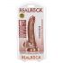 RealRock iminapaga dildo munanditega - 15,5 cm (tume naturaalne)