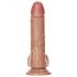 RealRock iminapaga dildo munanditega - 15,5 cm (tume naturaalne)