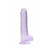 REALROCK - läbipaistev elutruu dildo - lilla (19cm)