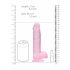 REALROCK - elutru dildo - roosa (19cm)