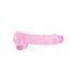 REALROCK - elutru roosa dildo, 22cm