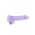 REALROCK – läbipaistev elutruu dildo – lilla (15 cm)