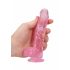 REALROCK - läbipaistev realistlik dildo - roosa (15cm)