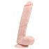 Easytoys - kleepuv alusega suur dildo (26,5cm) - naturaalne