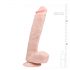 Easytoys - kleepuv alusega suur dildo (26,5cm) - naturaalne