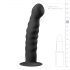 Easytoys Ribbed - musta anaaldildo iminapaga (14cm)