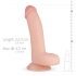 Realistlik Cliff - munanditega dildo 22cm (naturaalne)