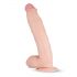 Realistlik Dwane munanditega dildo - 31 cm (naturaalne)